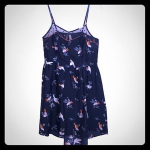 Xhilaration Floral Bird Sleeveless Dress